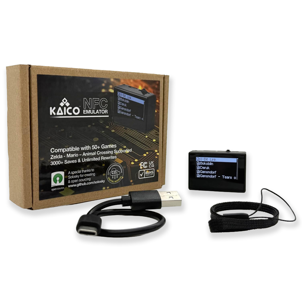 amiibo emulator 3000+ saves and unlimted rewrites, wires included (USB-C)