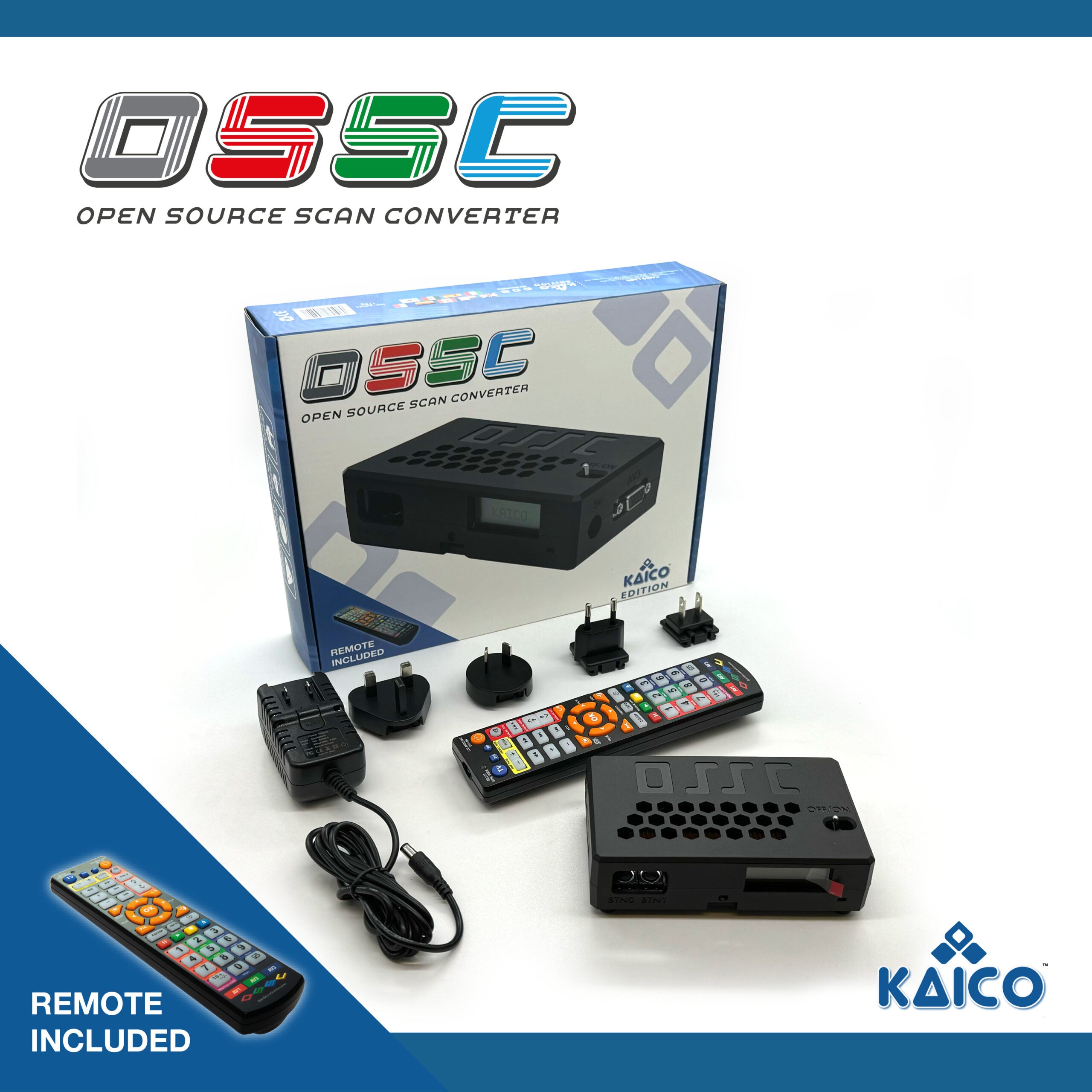 kaico ossc, remote and multi region psu included