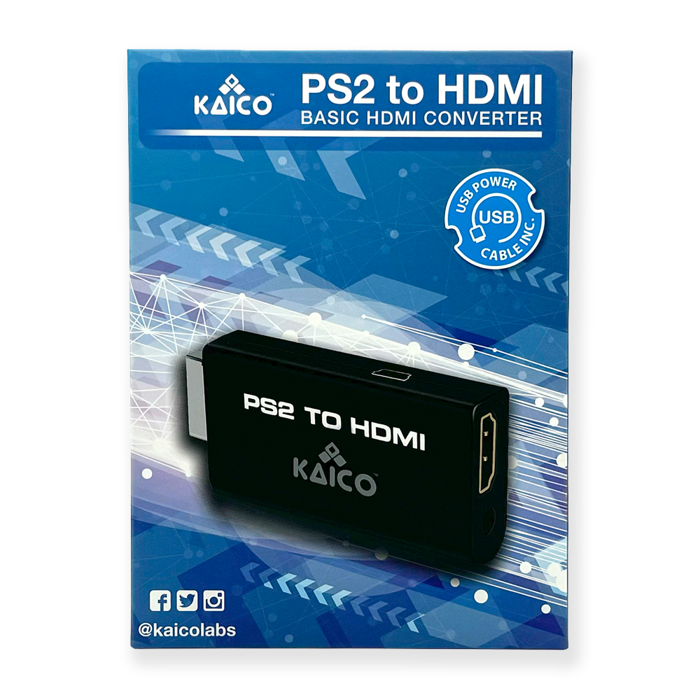 ps2 to hdmi converter, phat and slim, packaging