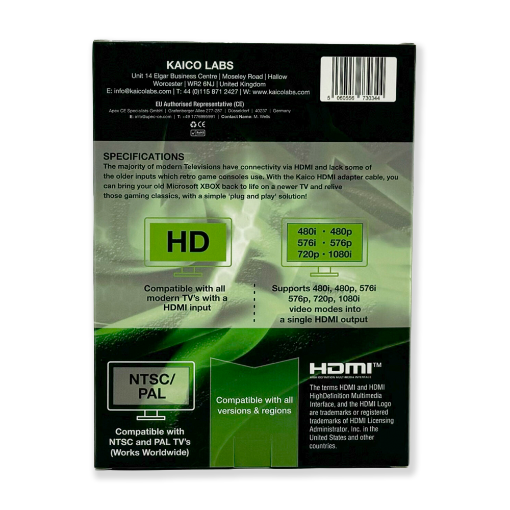 box for original xbox to hdmi converter, compatible with ntsc/pal tvs any region