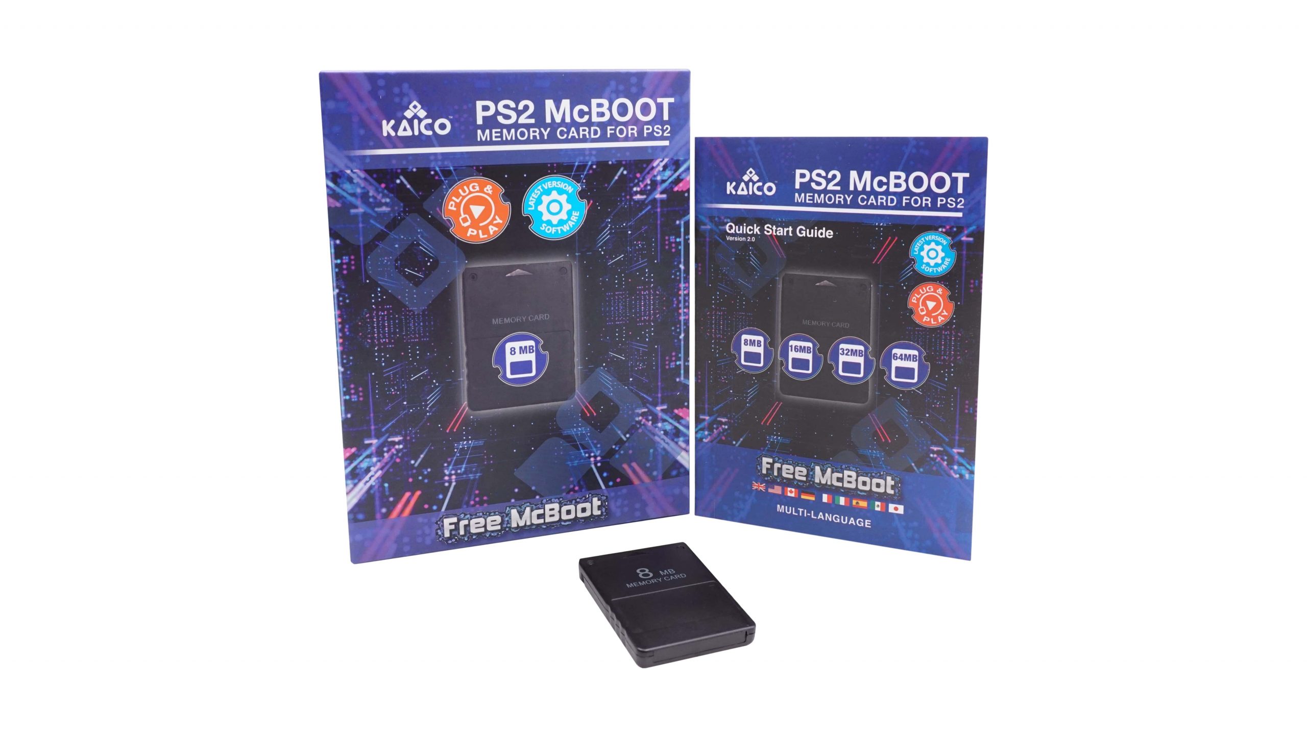 Plug and Play Kaico Free Mcboot 8MB PS2 Memory Card Running FMCB PS2 Mcboot 1.966 for Sony Playstation 2 FMCB Free Mcboot Your PS2 Playstation 2 CFW McBoot 1.966 