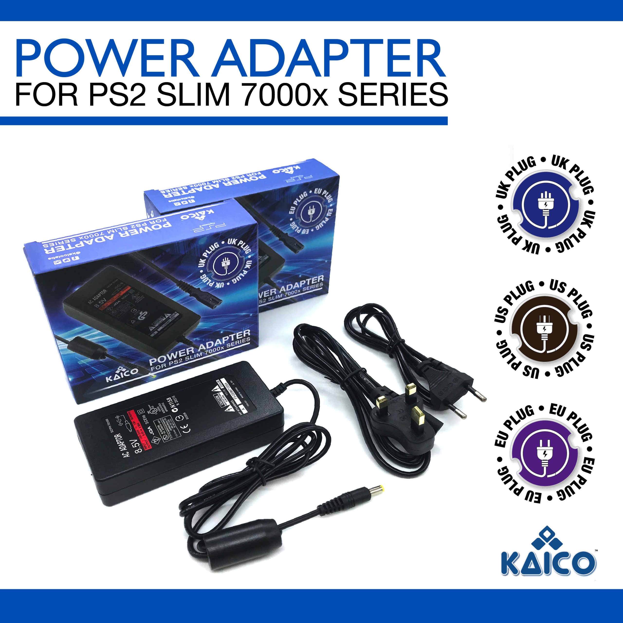 PlayStation PS2 Slim 7000X Power UK Plug Kaico Labs