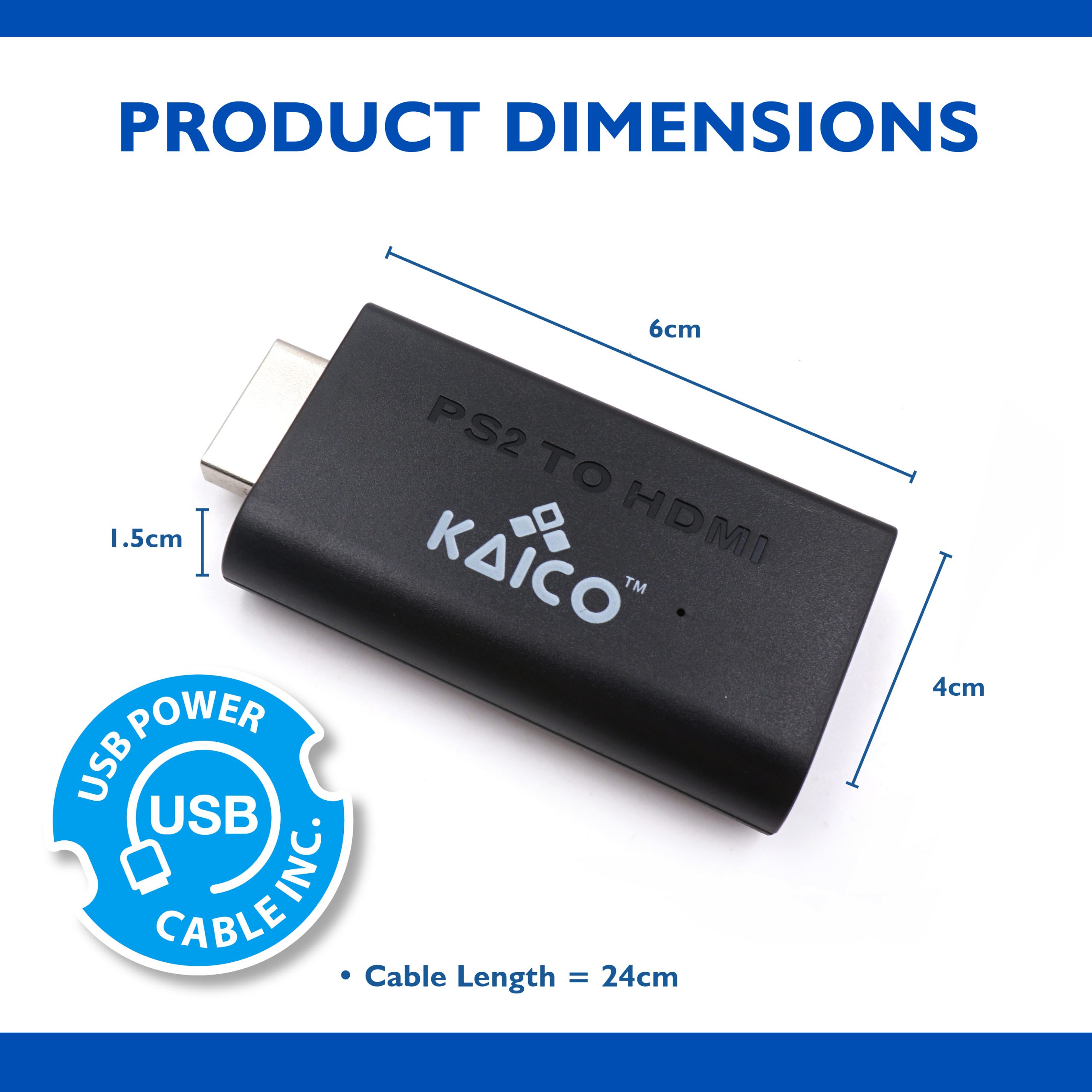 Kaico Edition - Convertisseur Playstation 2 PS2 - Adaptateur convertisseur  composant vers HDMI - Jouez Playstation 2 sur Votre téléviseur - rétro :  : Jeux vidéo