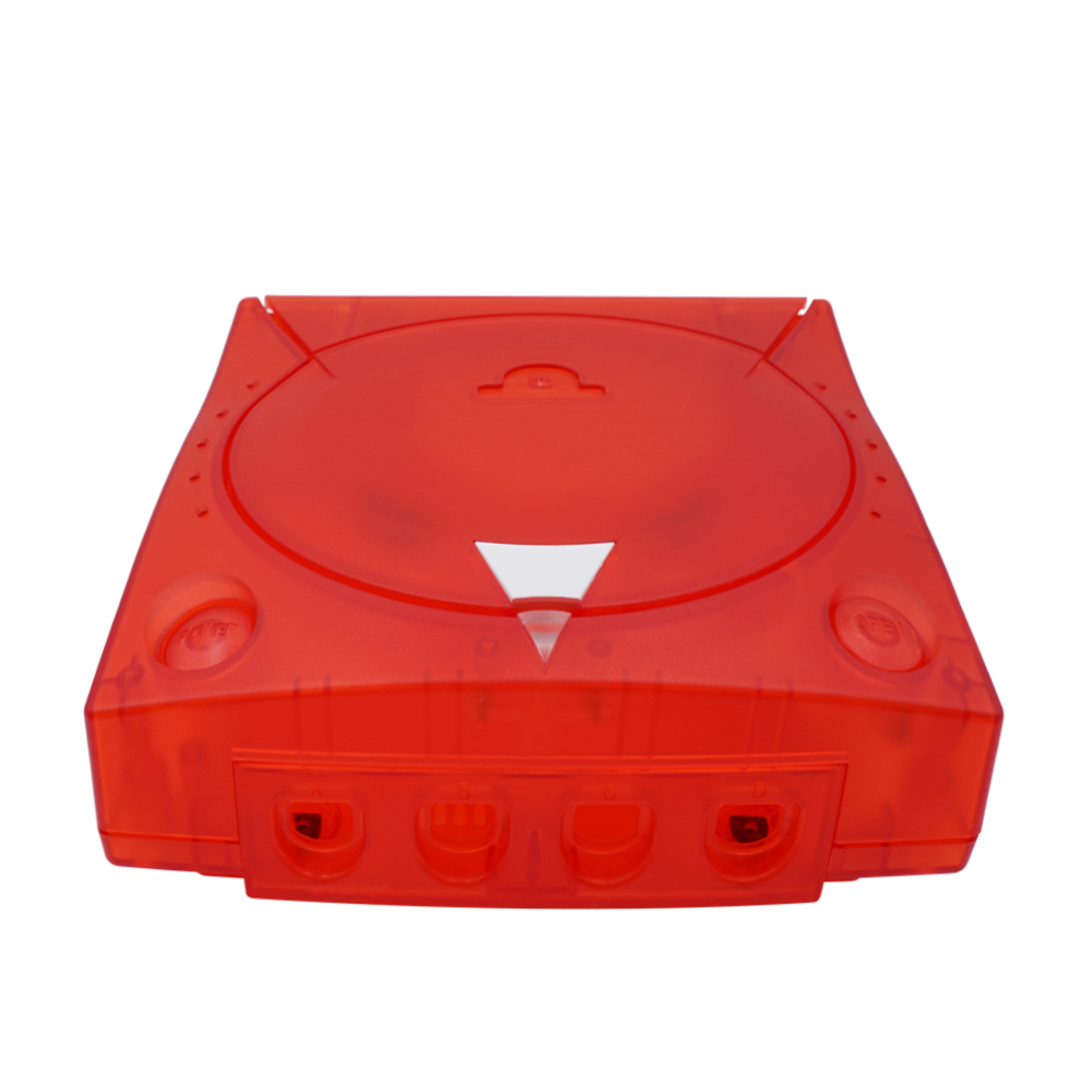 SEGA Dreamcast Console Housing Shell Case - Transparent Red 