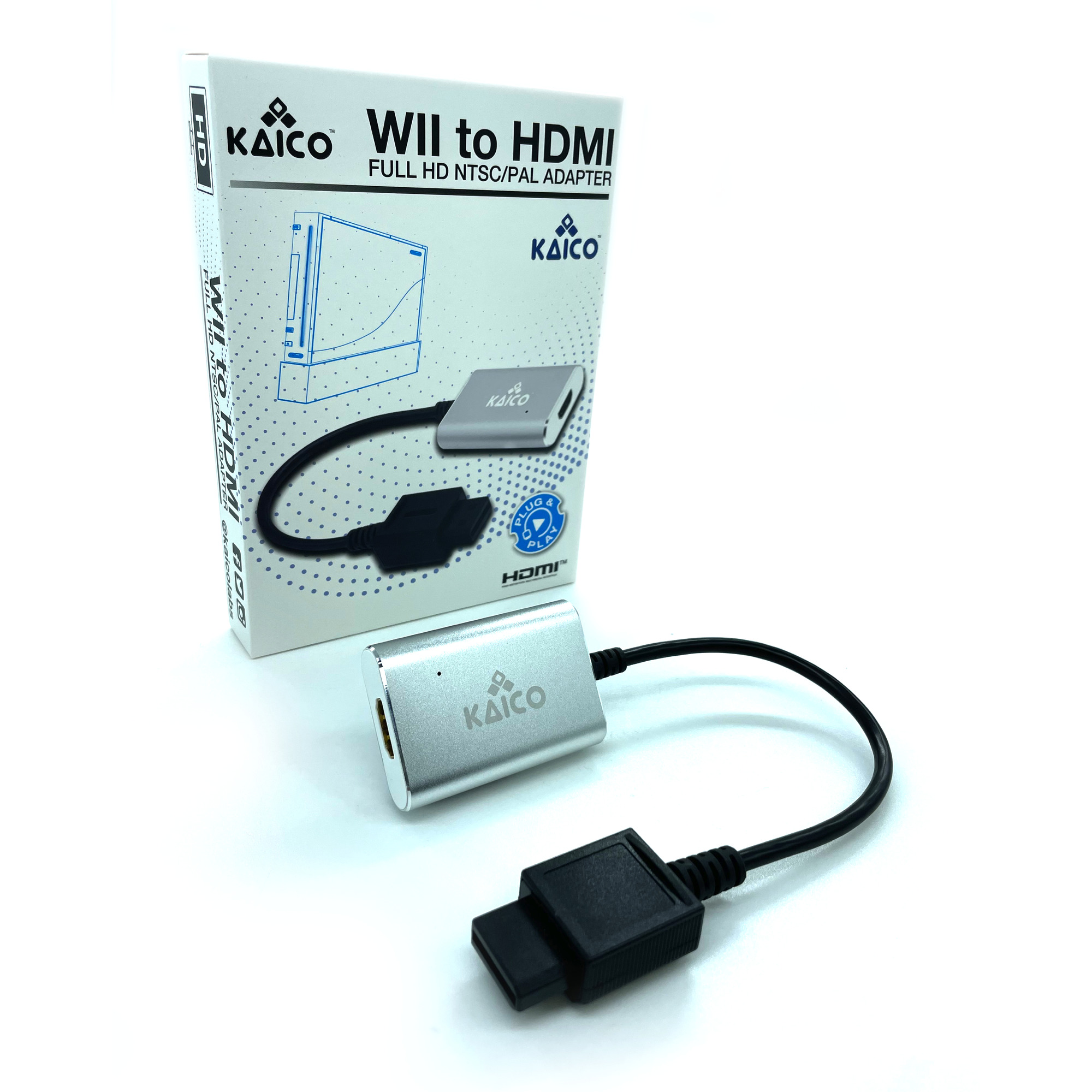 Opførsel Shetland Bevæger sig ikke Kaico Wii HDMI Adapter for use with Nintendo Wii Consoles - Supports  Component Output - A Simple Plug & Play by Kaico for Nintendo Wii consoles -
